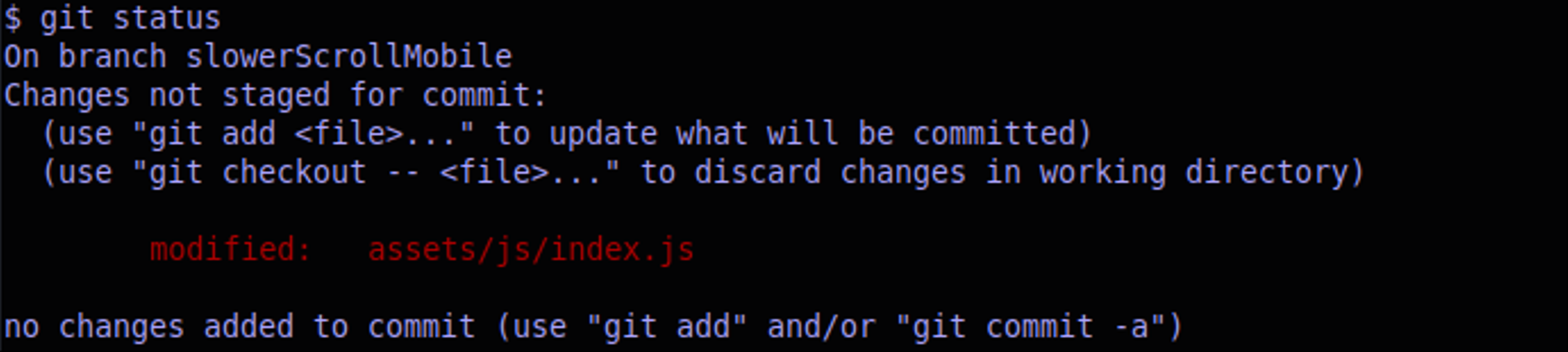 git status