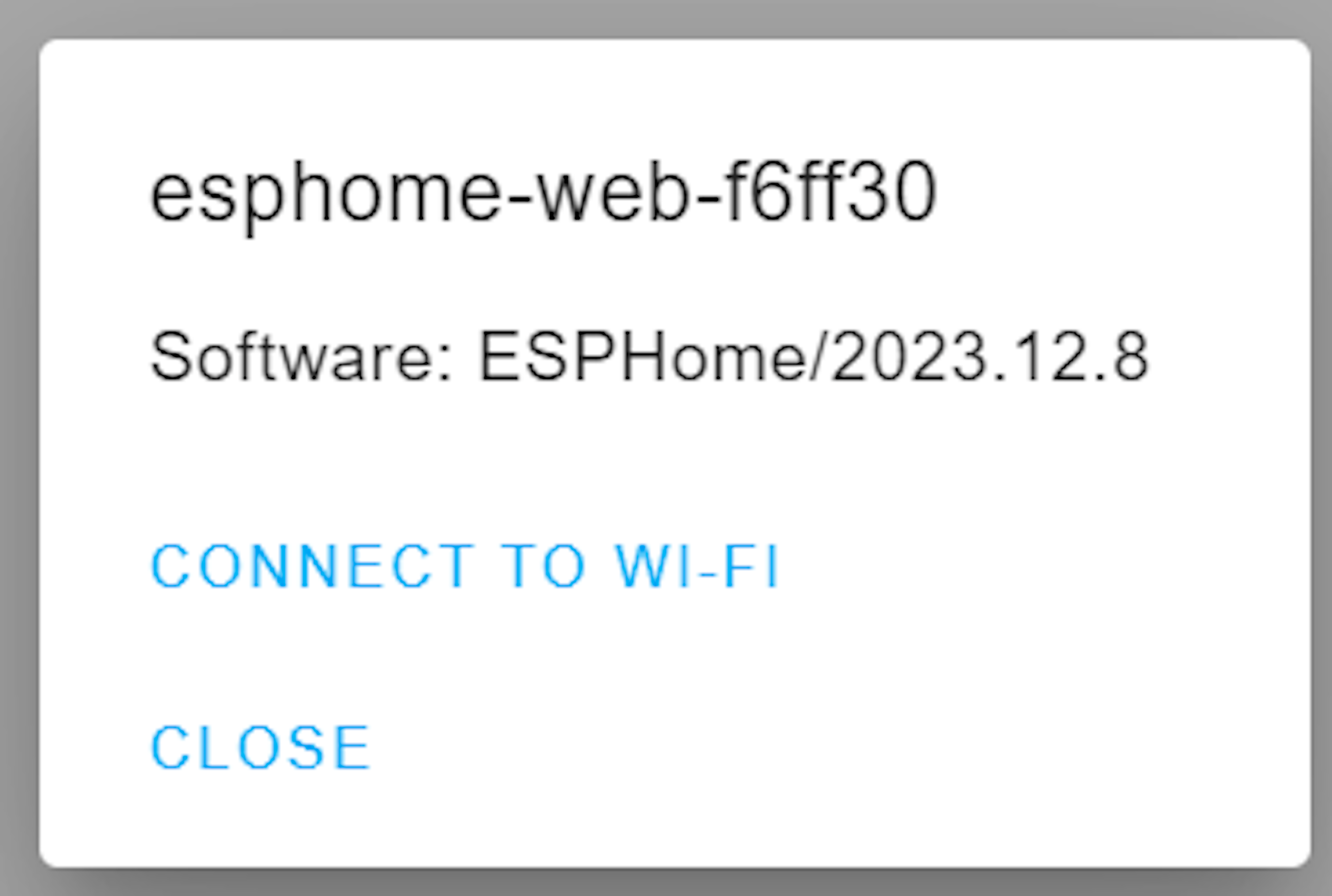 ESPHome Webinstaller Connect to WIFI