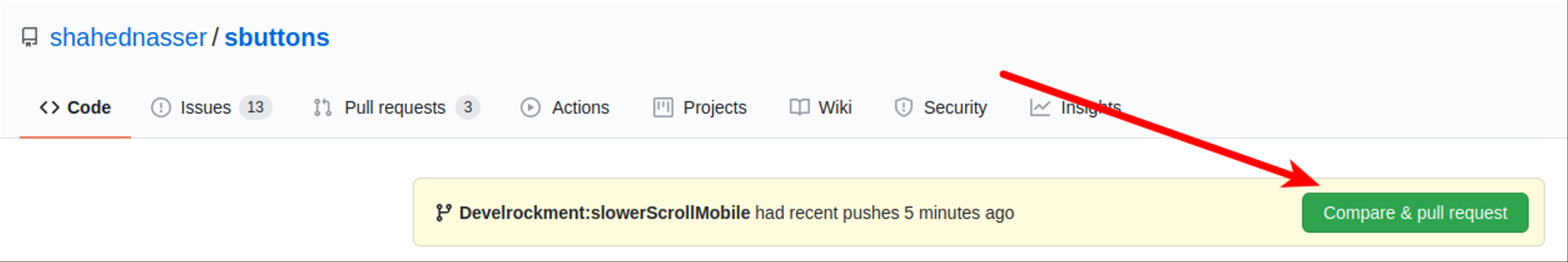 Github Compare & Create Pull Request