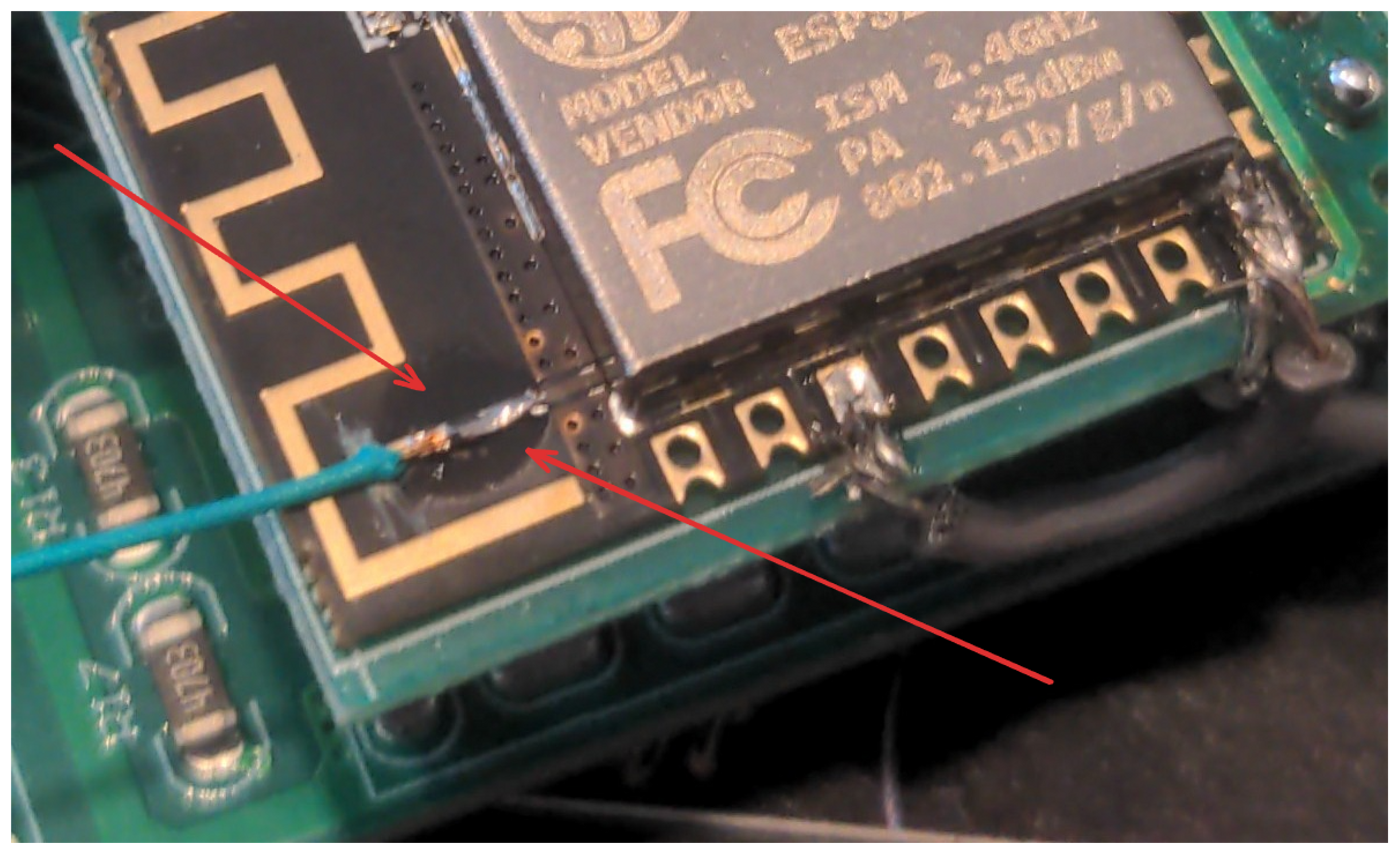 Antenne an PCB gelötet 1