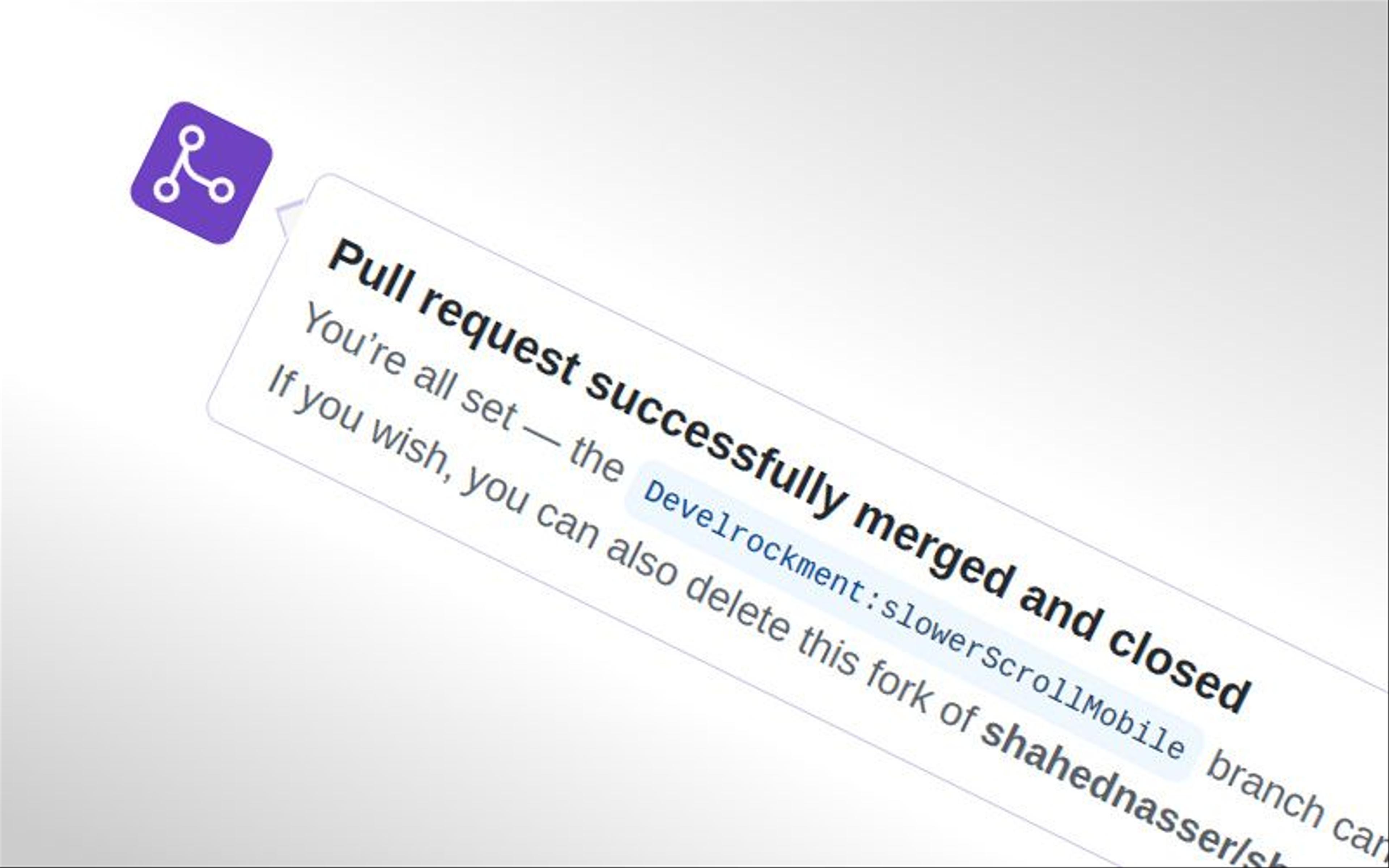 Pull request successfully merged and closed