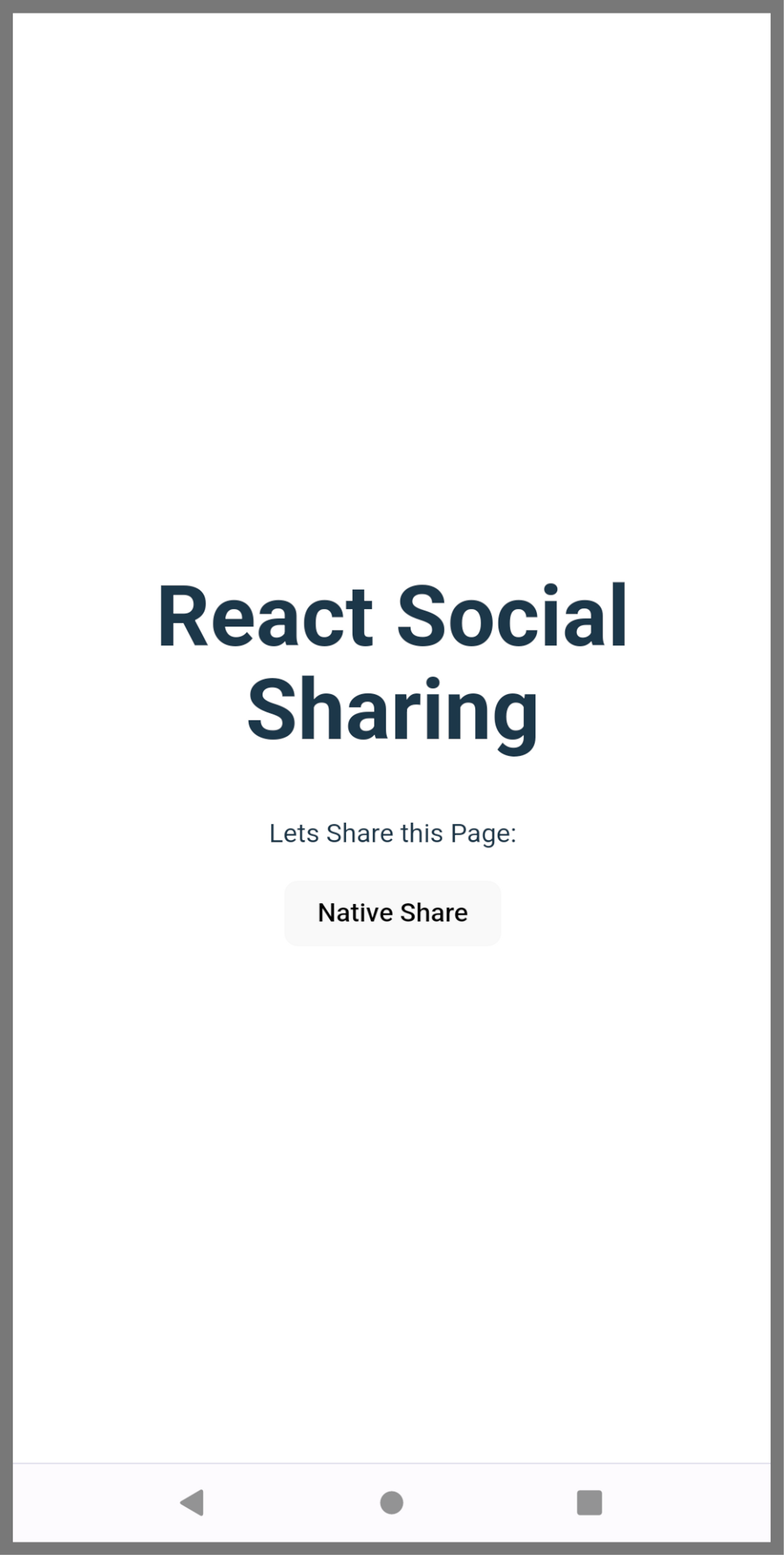 Social Sharing with Native Share