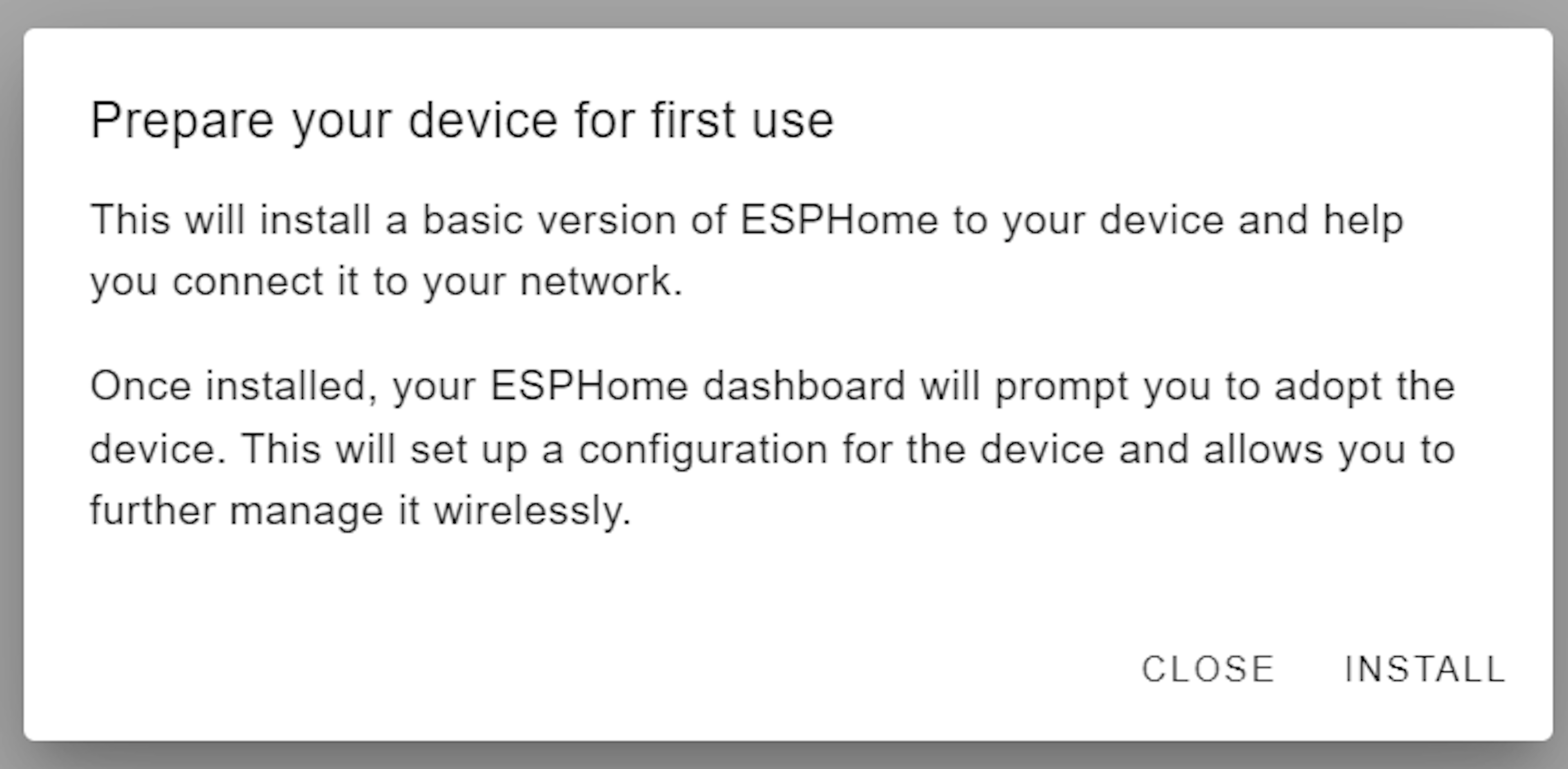 ESPHome Webinstaller Install
