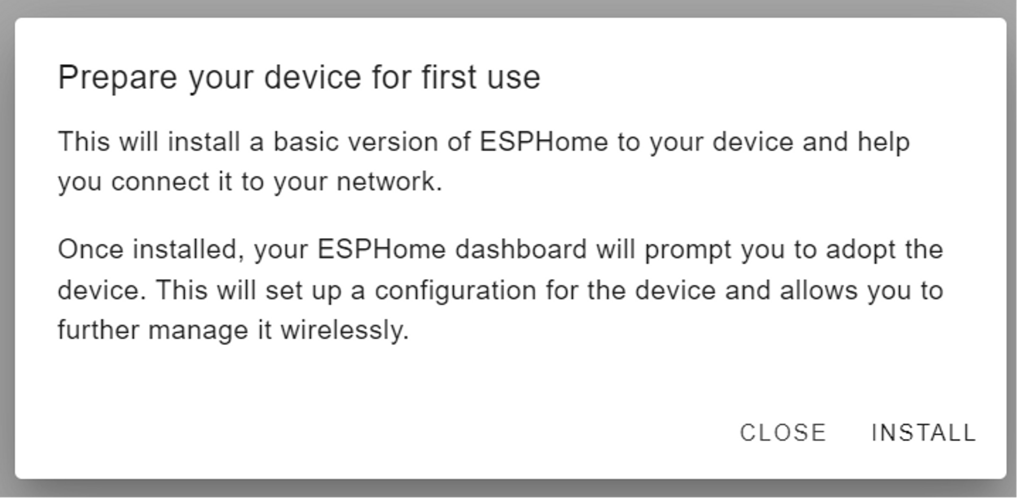 ESPHome Webinstaller Install