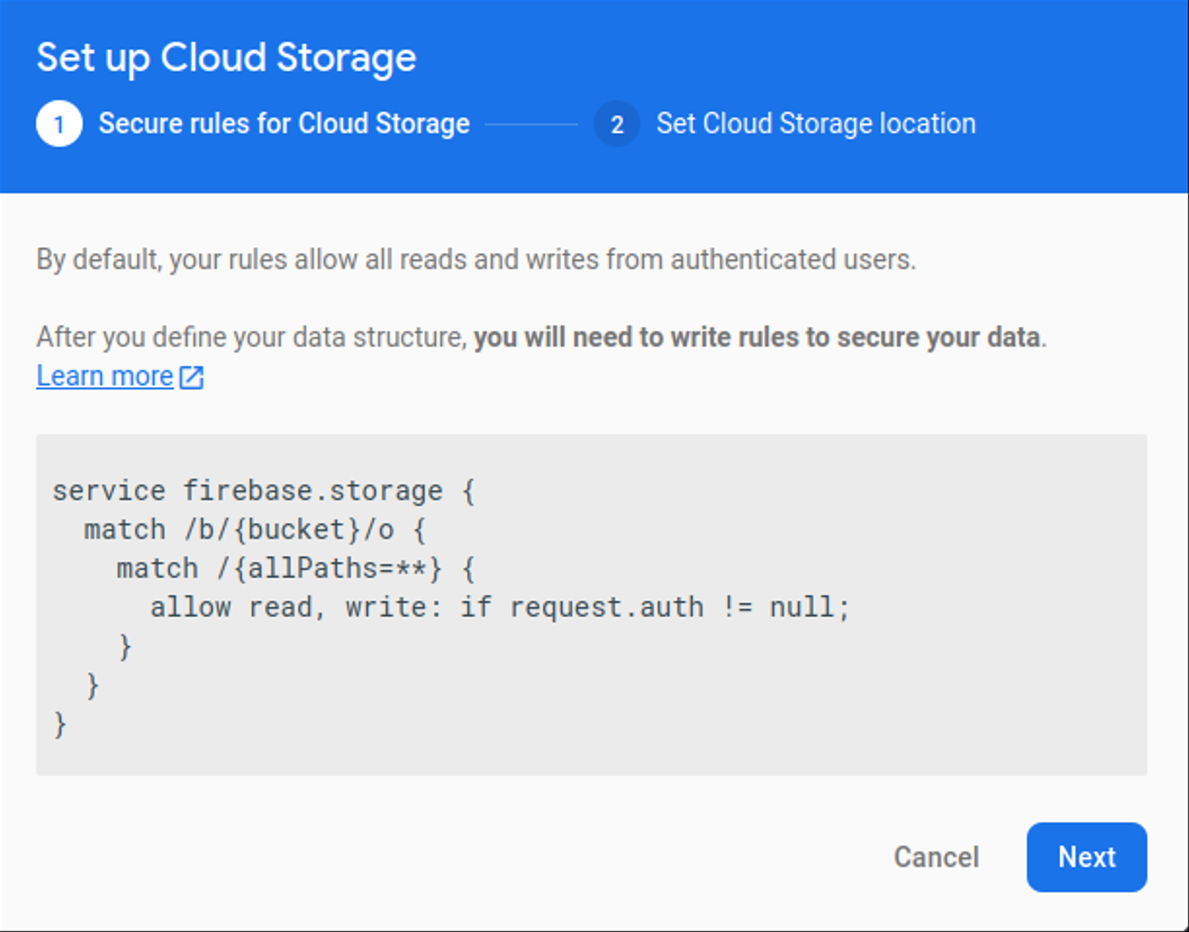 Firebase Storage Security Rules